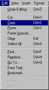 Edit Menu
